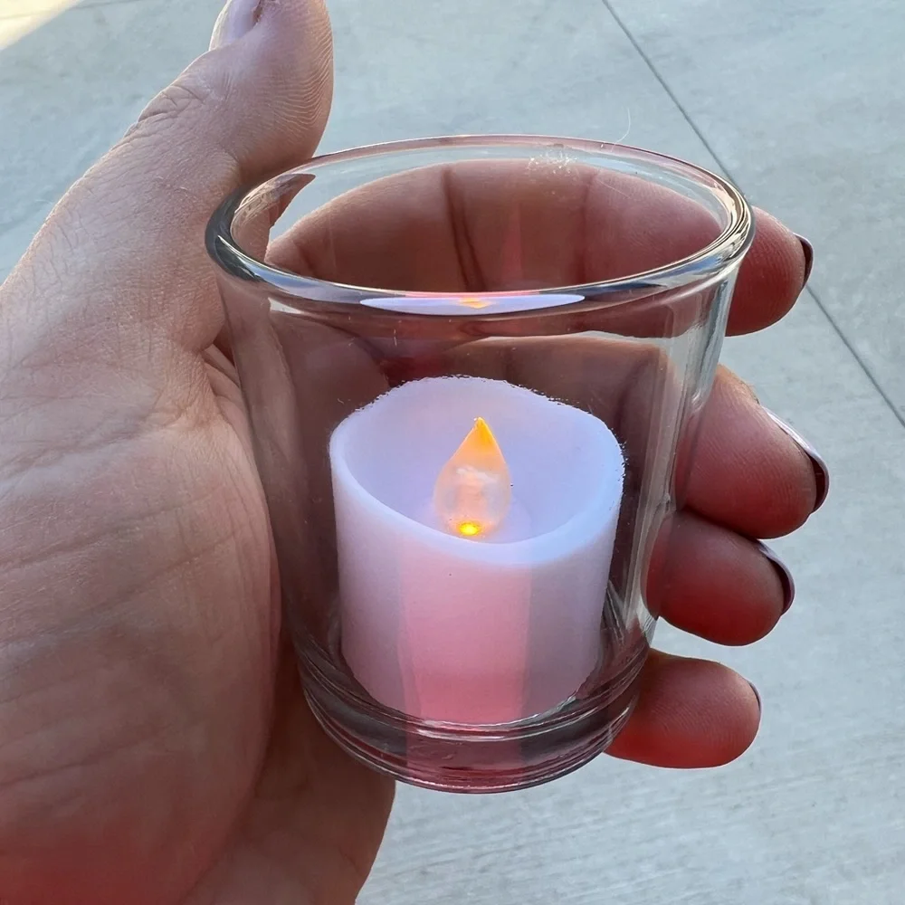 108 LED Tea Lights and Glass Votives